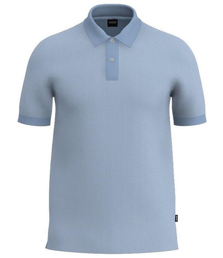 Hugo Boss BOSS Slim-Fit Phillipson Two-Tone Short Sleeve Polo Shirt Product Image