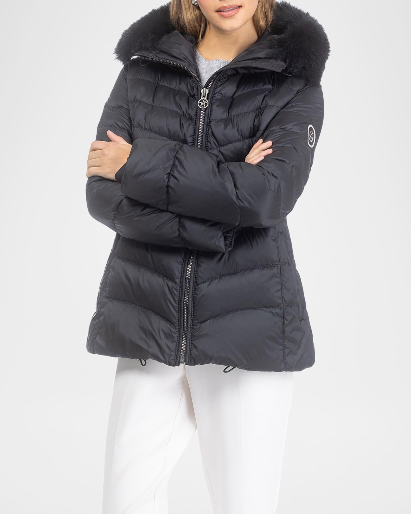 Down Apres-Ski Jacket with Detachable Toscana Lamb Hood Trim Product Image