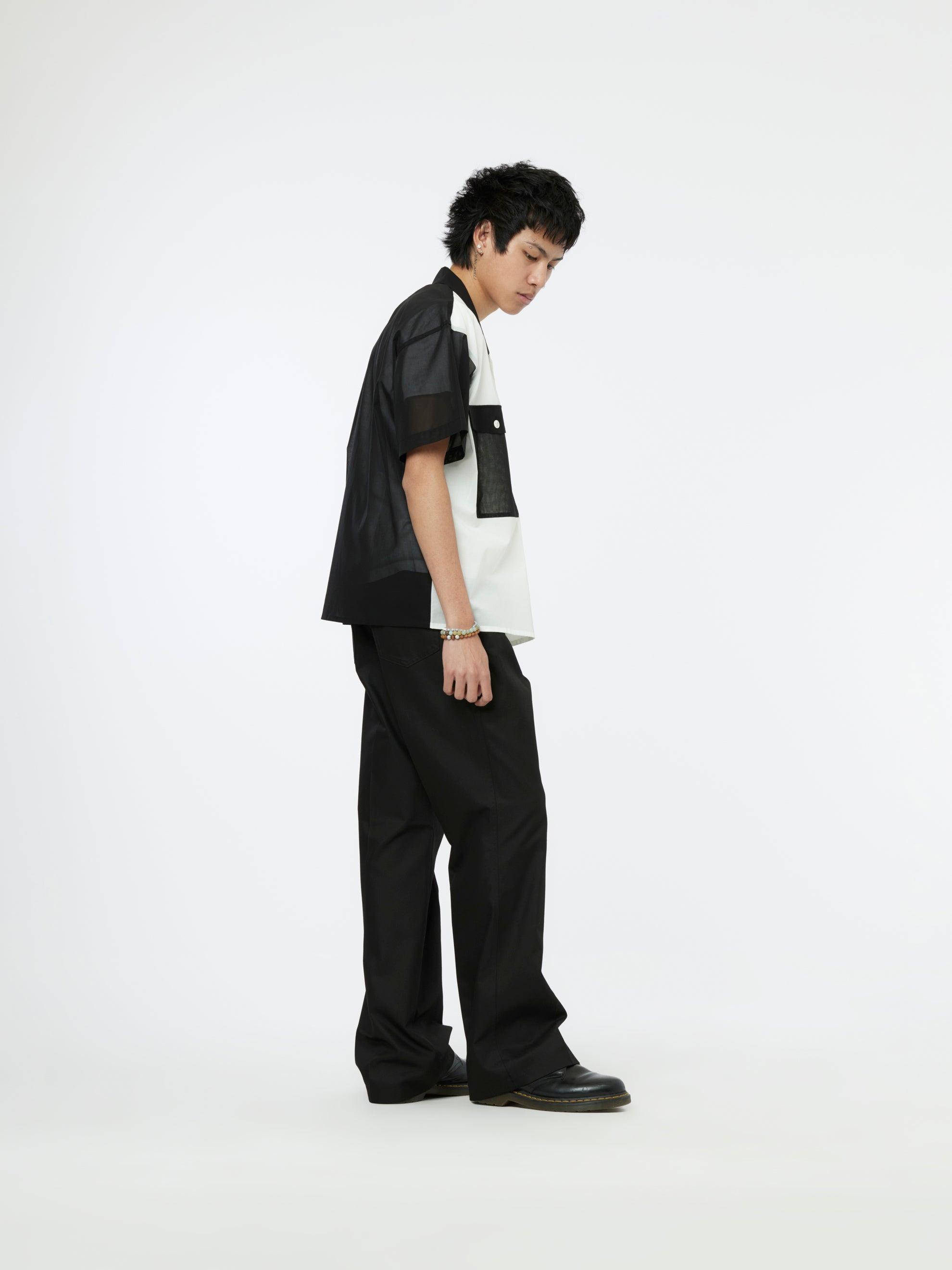 Cropped Open Collar S/S Shirt Product Image