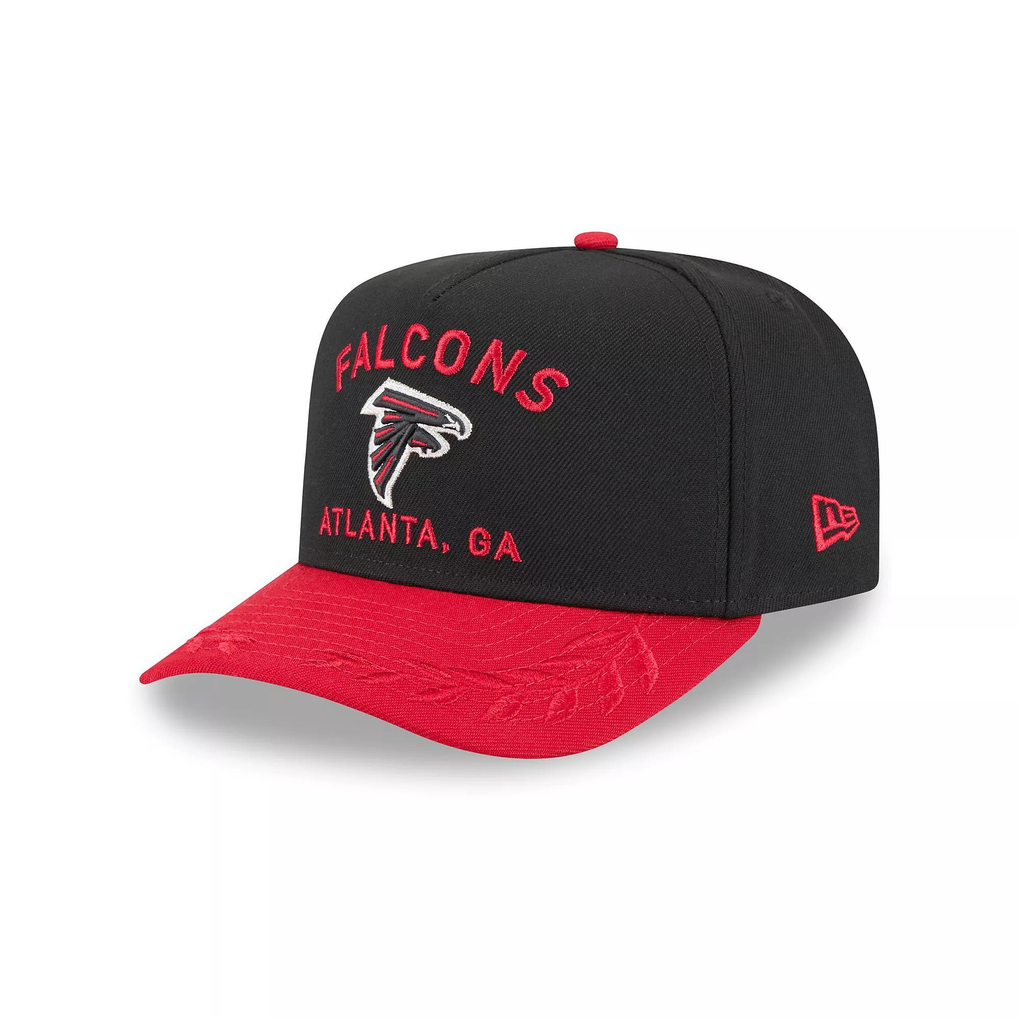 Men's New Era  Black/Red Atlanta Falcons 2025 NFL Draft A-Frame 9FIFTY Snapback Hat Product Image