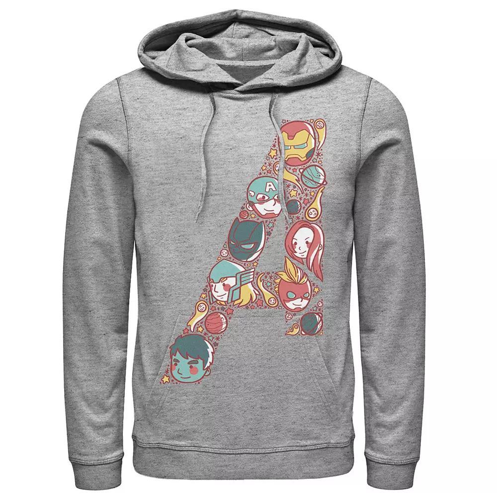 Men's Marvel Avengers Cute Anime Fill Logo Hoodie,  Product Image