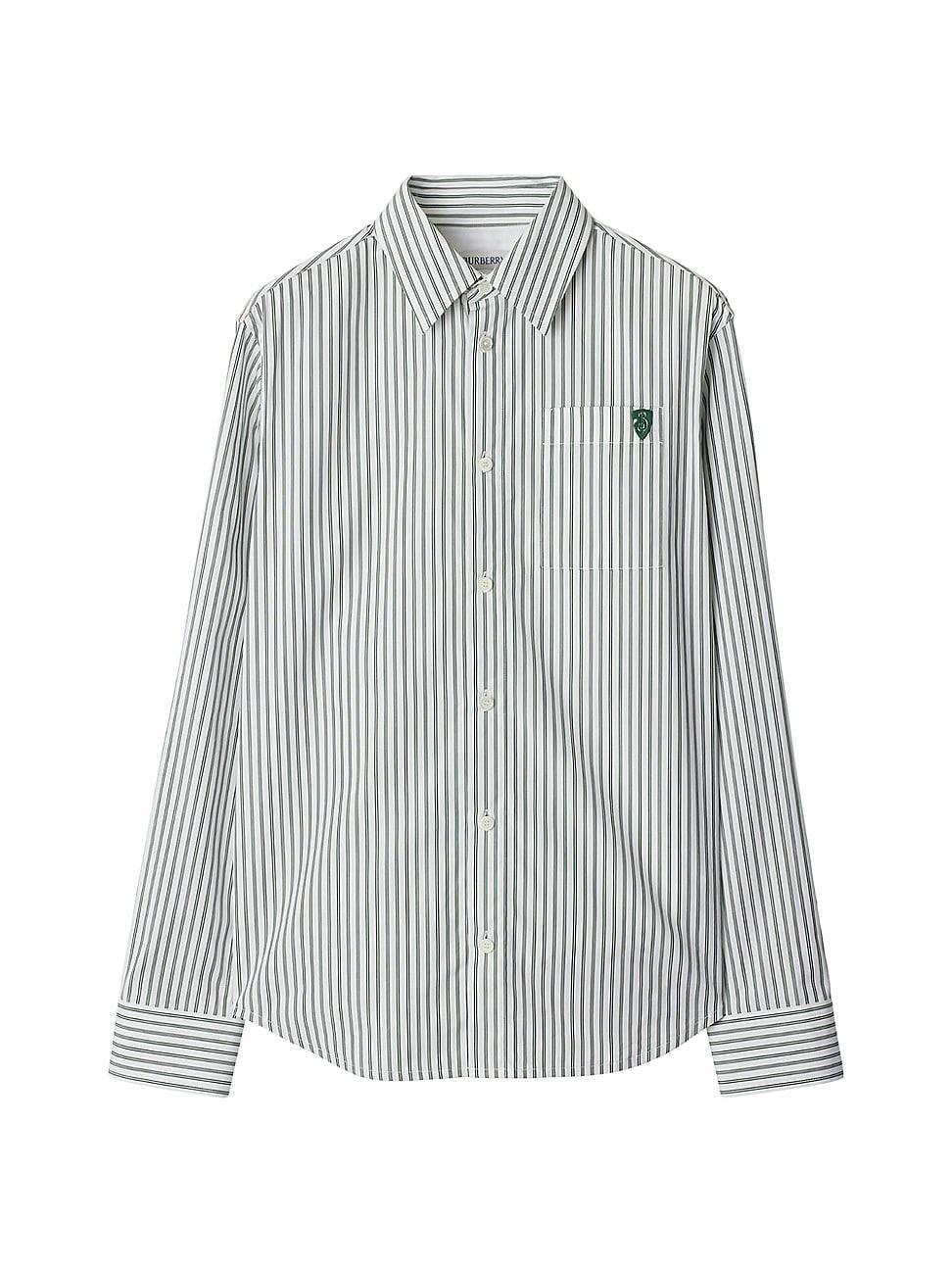 Womens Stripe Poplin Cotton Shirt Product Image