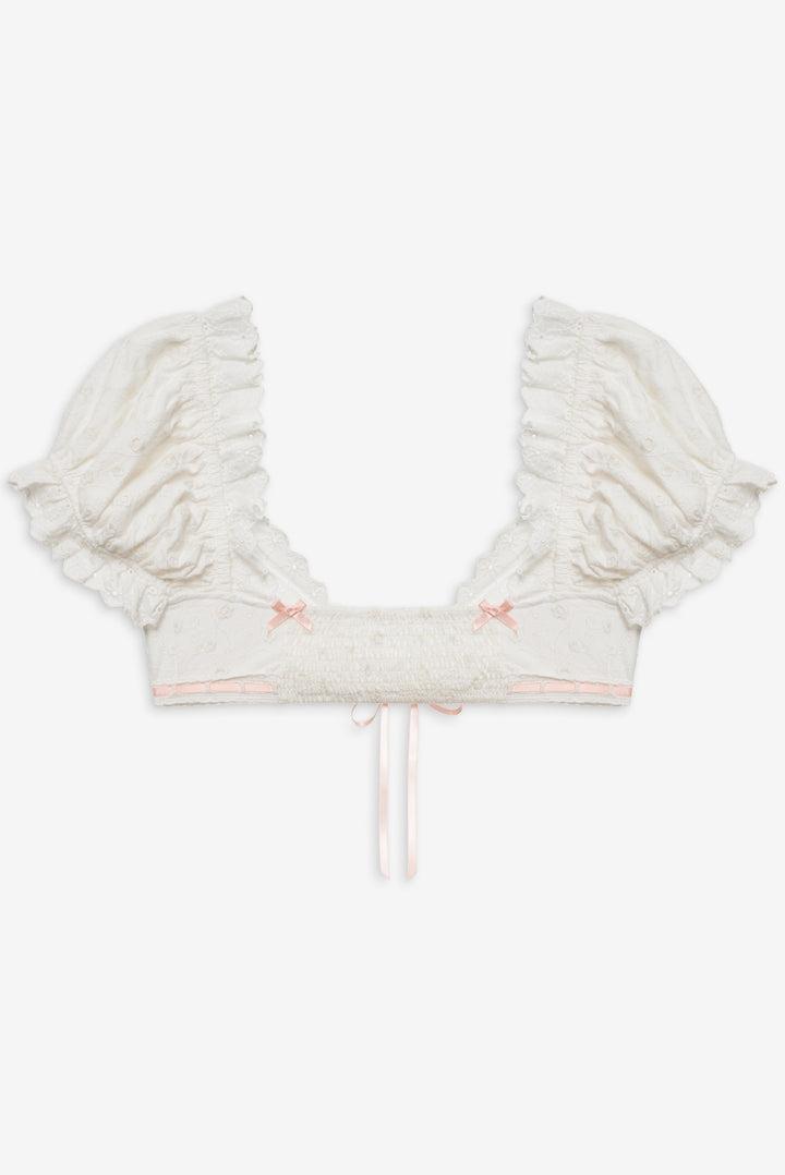 Summer Swirl Eyelet Top — White Product Image