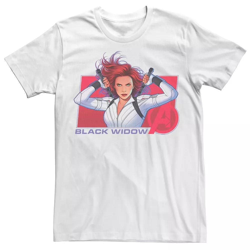 Men's Marvel Black Widow Purple Hue Portrait Tee, Size: XL, White Product Image