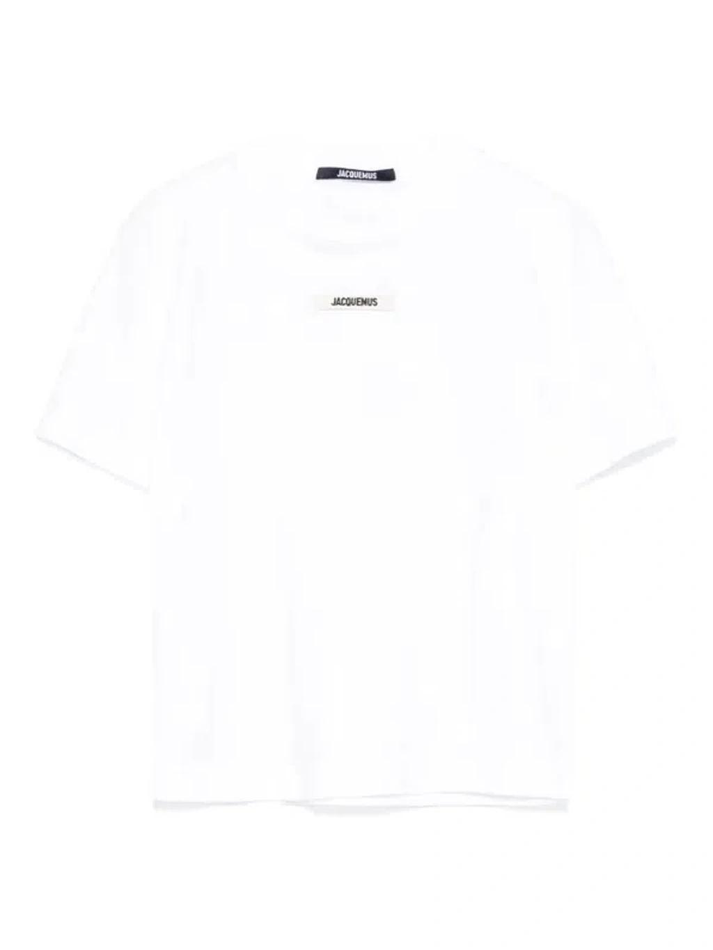 JACQUEMUS The Gros Grain T-shirt In White Product Image