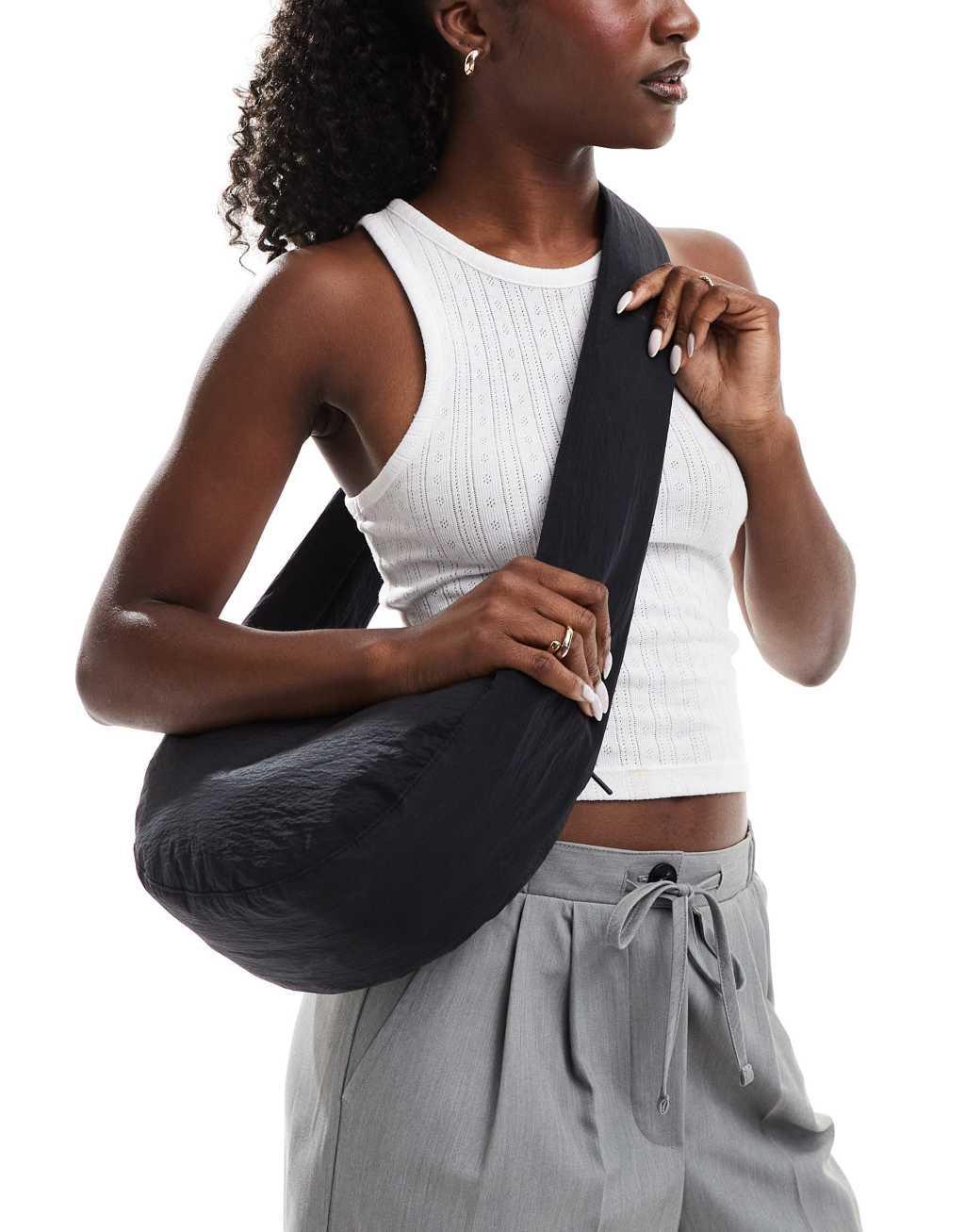 Weekday Samira cross-body bag in black Product Image