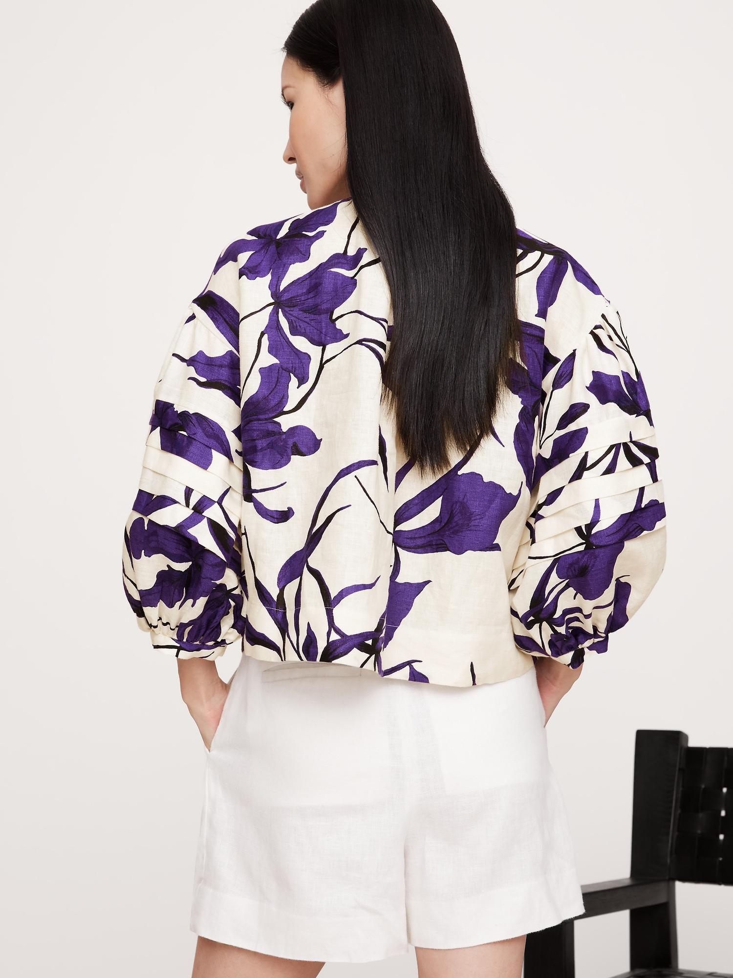 Linen Peasant Blouse Product Image