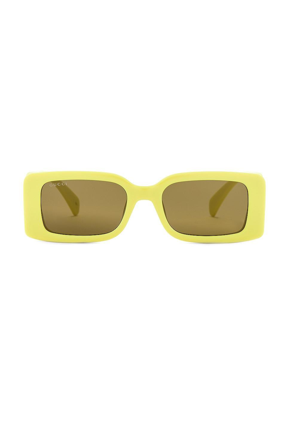 Chaise Longue Rectangular Sunglasses Gucci Product Image