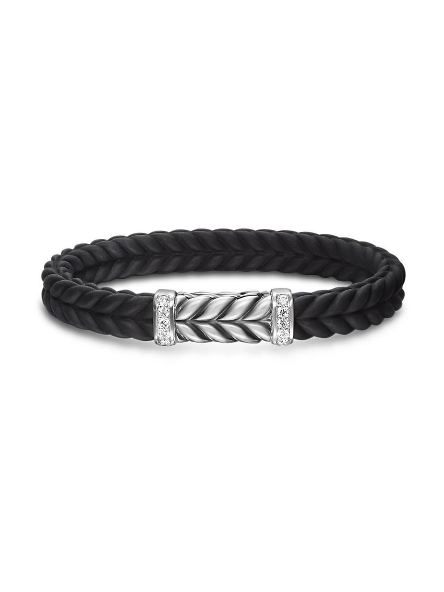 Mens Chevron Bracelet in Rubber Product Image