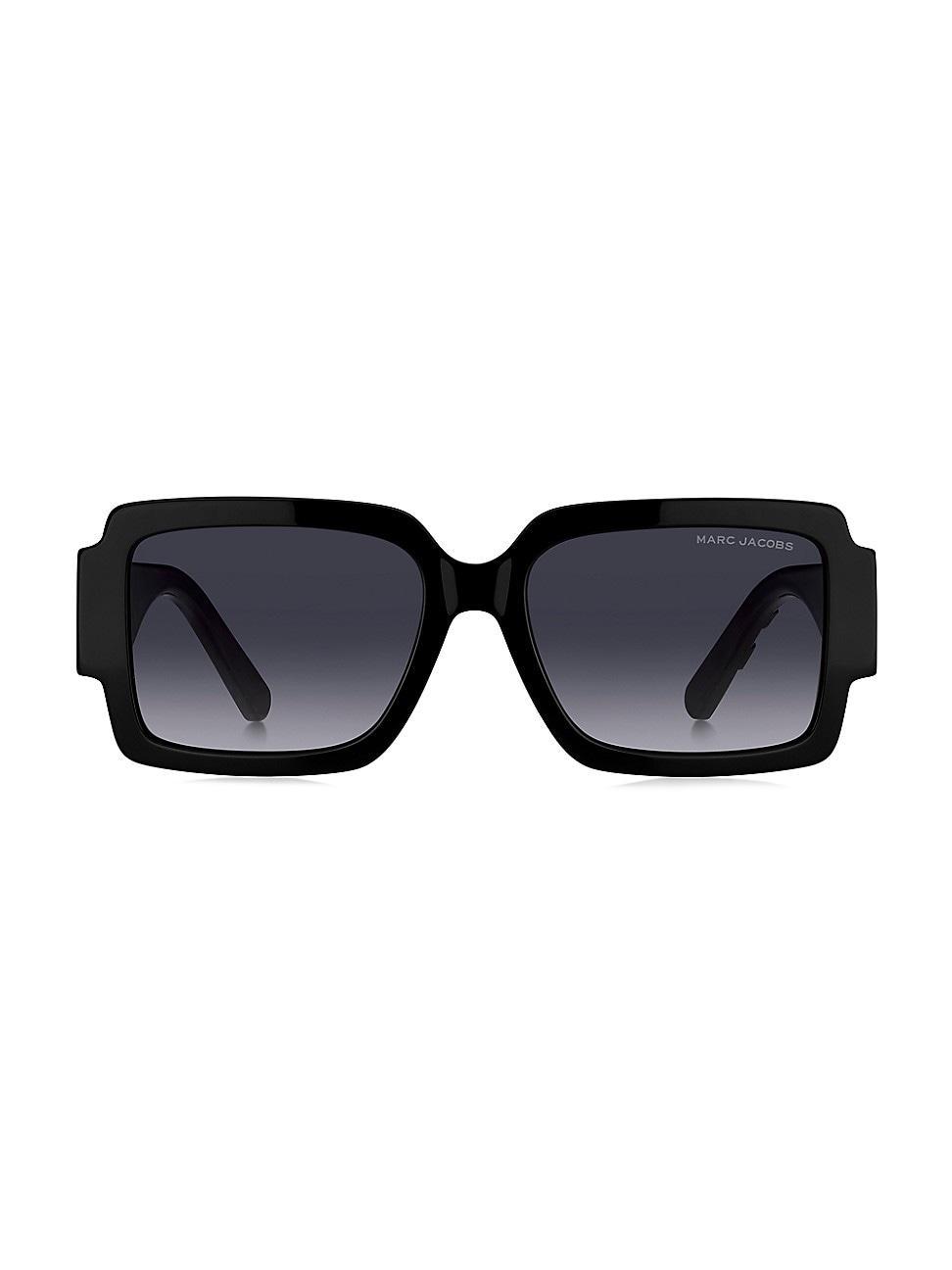 Embossed Logo Acetate Rectangle Sunglasses Product Image