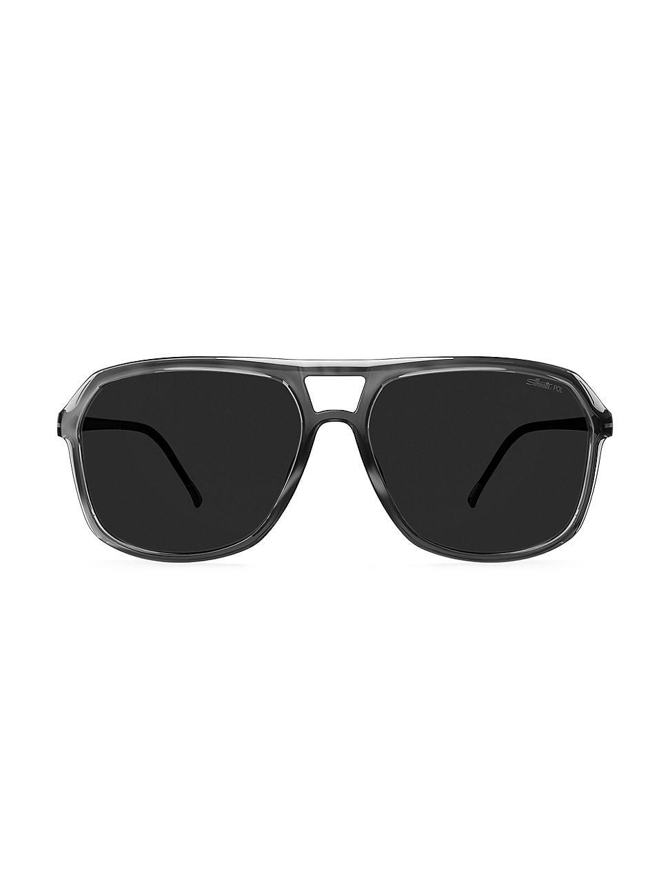 Mens Eos Midtown 60MM Aviator Sunglasses Product Image