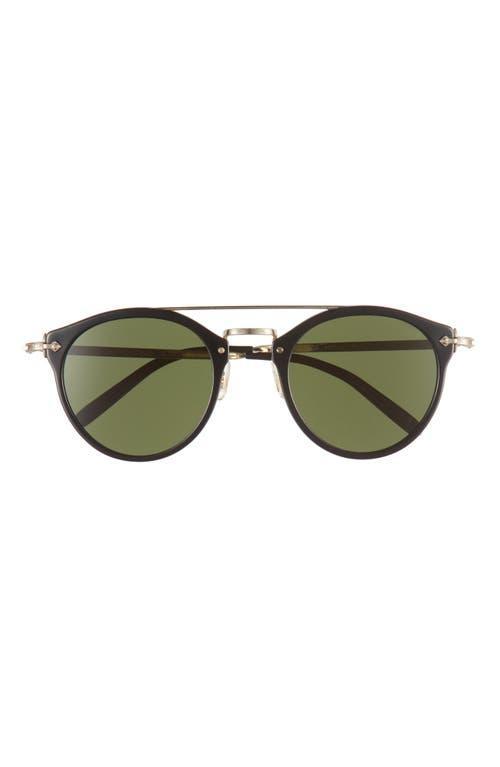 Mens Rimick 50MM Round Solid Sunglasses Product Image