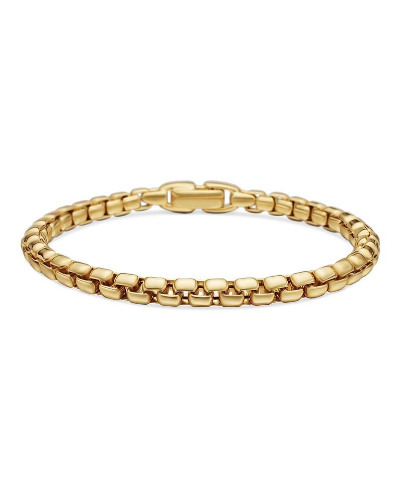 Mens Box Chain Bracelet in 18k Gold, 5mm Product Image