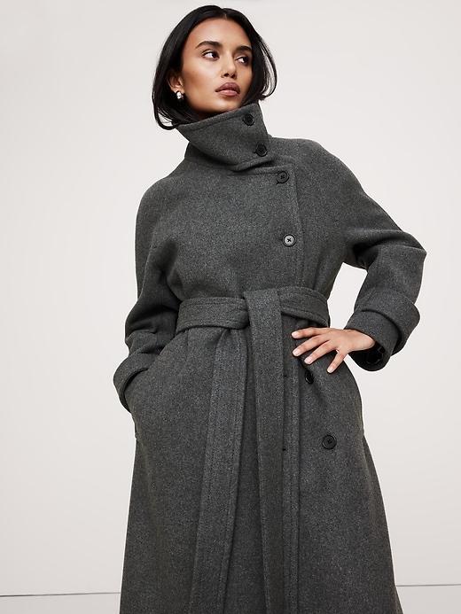 Italian Melton Trench Coat Product Image