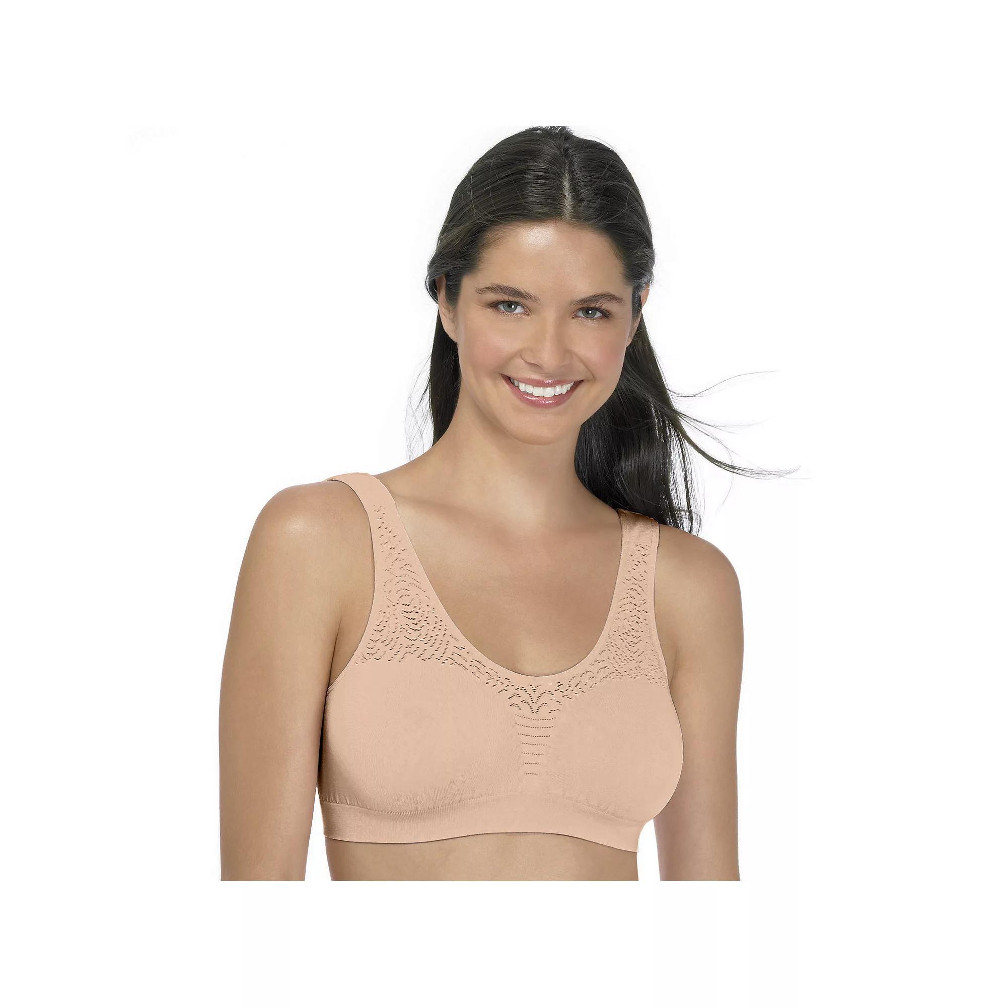 Bali Comfort Revolution Seamless Microfiber Crop Top DF103J, Women's, Size: Large, Nude Product Image