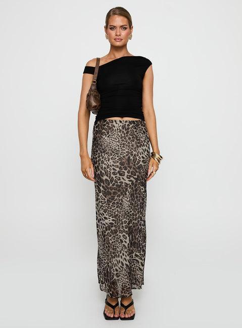 Manda Maxi Skirt Leopard Product Image
