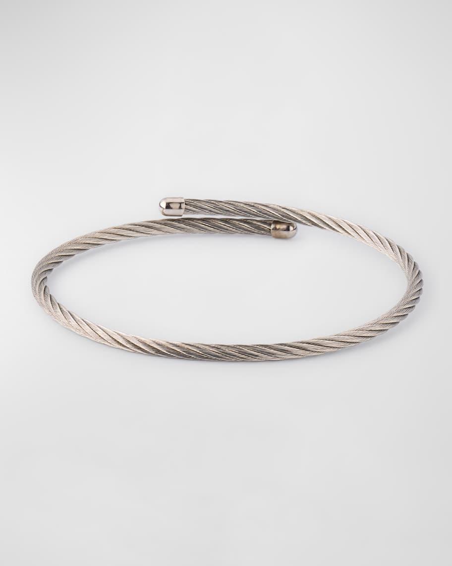 Mens Stainless Steel Cable Bracelet Product Image