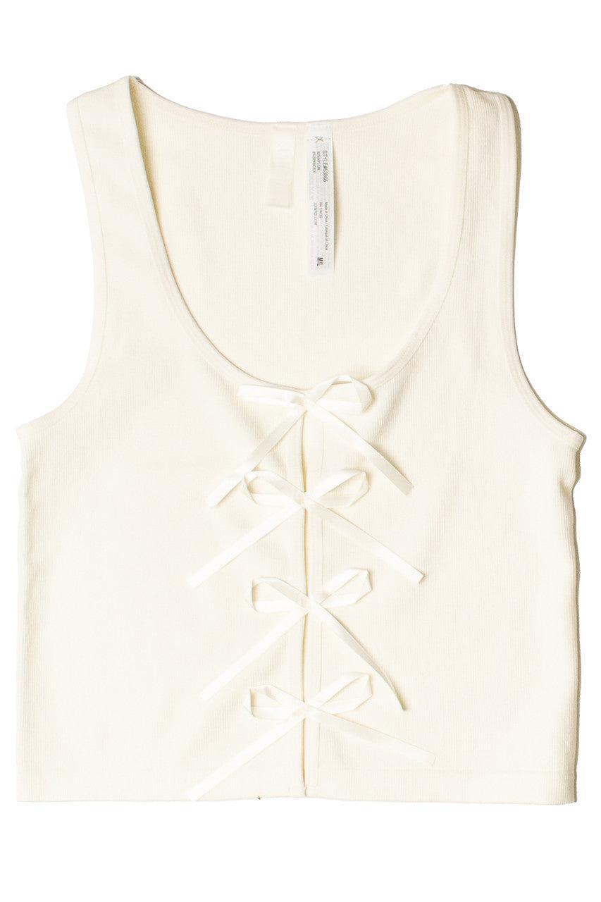 Bow Front Seamless Tank Top Product Image