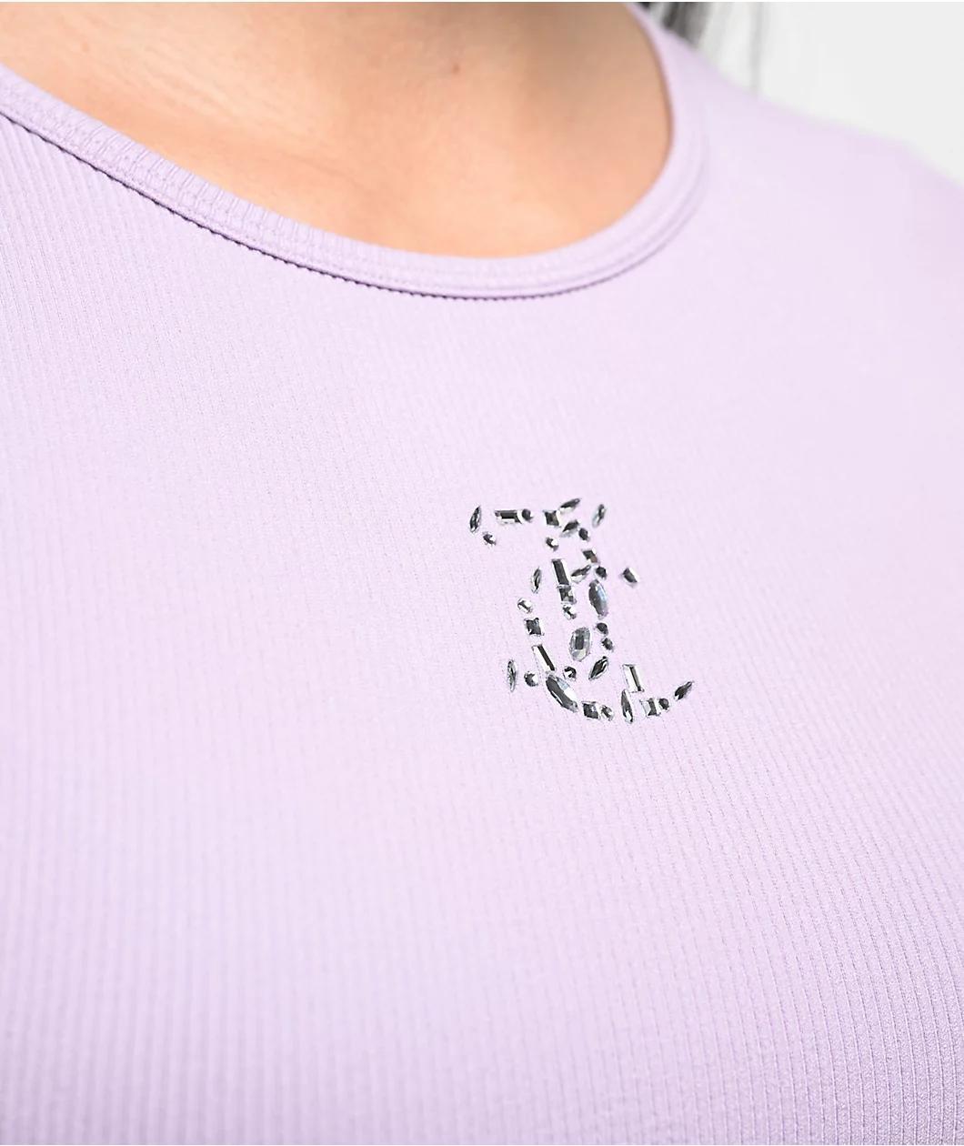 Juicy Couture Seamless Orchid Petal Crop T-Shirt Product Image