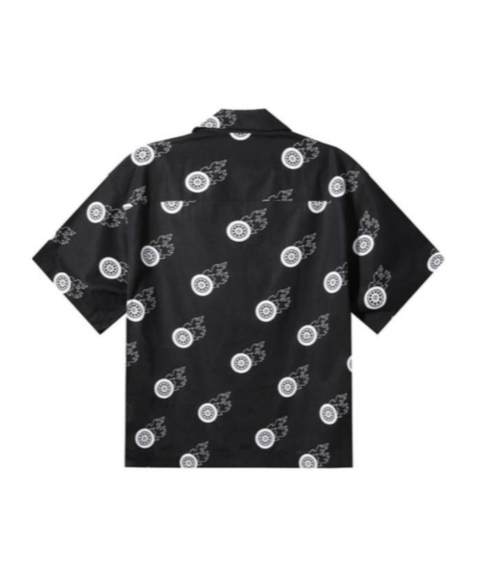 HUGO BOSS Egeeno Graphic-print Shirt In Black Product Image