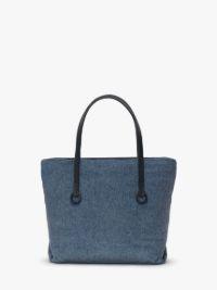 SMALL PUFFY ANCHOR TOTE - VELVET PRINTED DENIM TOTE BAG in blue | JW Anderson US  Product Image