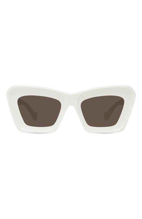 LOEWE Sunglasses In Ivory Brown Product Image