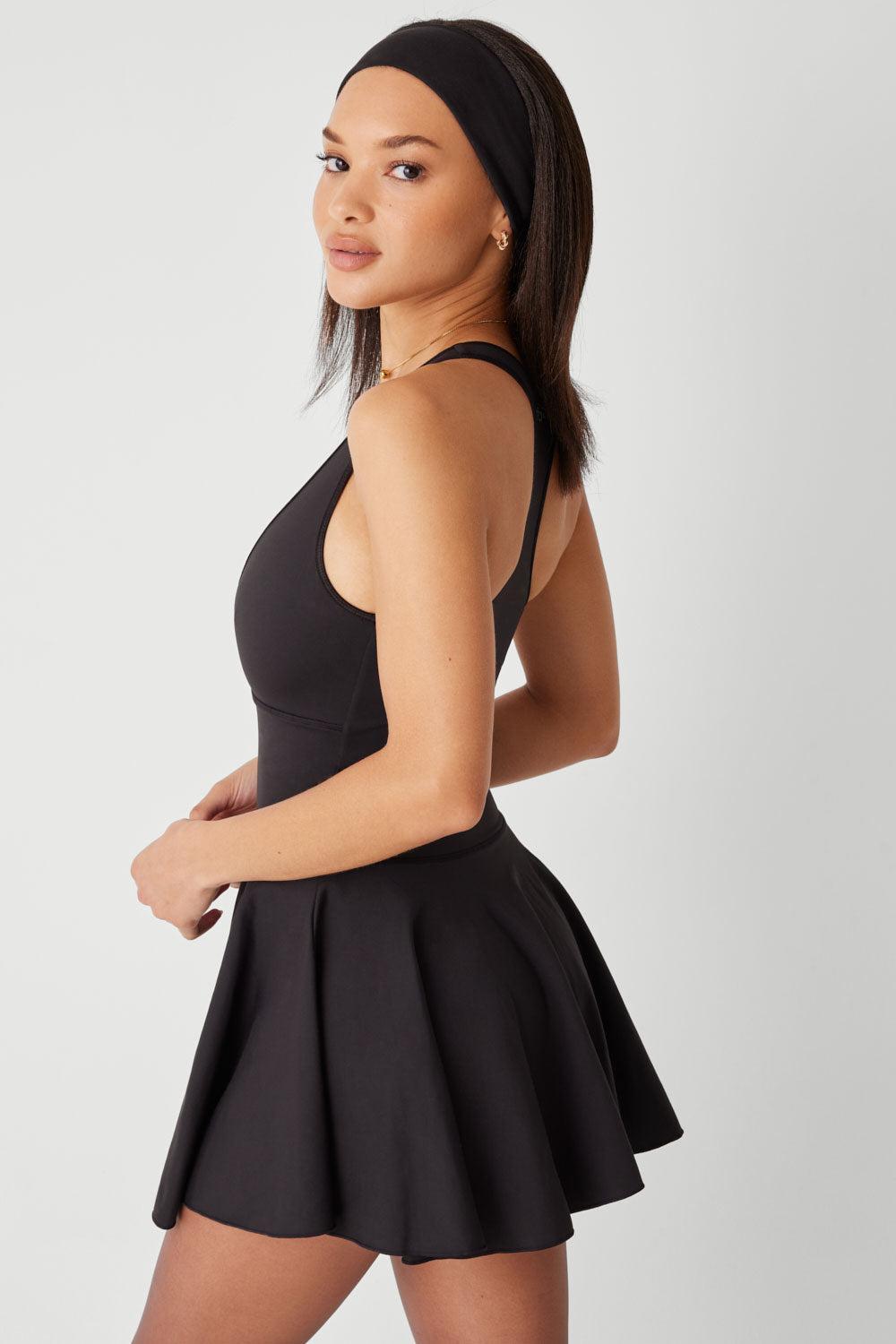 Pirouette Racerback Dress - Black Product Image