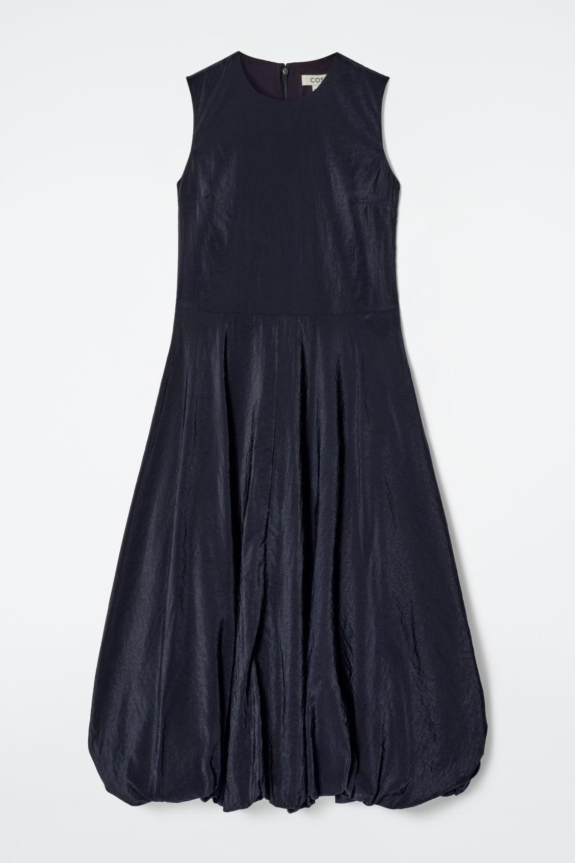 SLEEVELESS BUBBLE-HEM MIDI DRESS Product Image