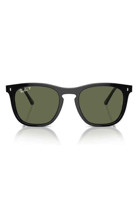 RAY BAN 53mm Polarized Square Sunglasses In Black Product Image