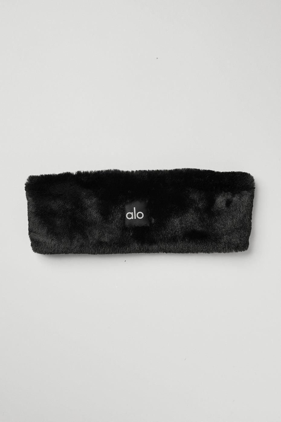 Faux Fur Ear Warmers - Black Product Image