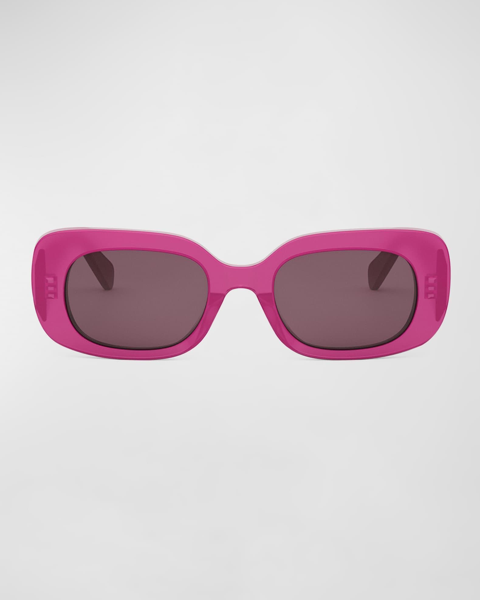 Bold 3 Dots Acetate Rectangle Sunglasses  Product Image