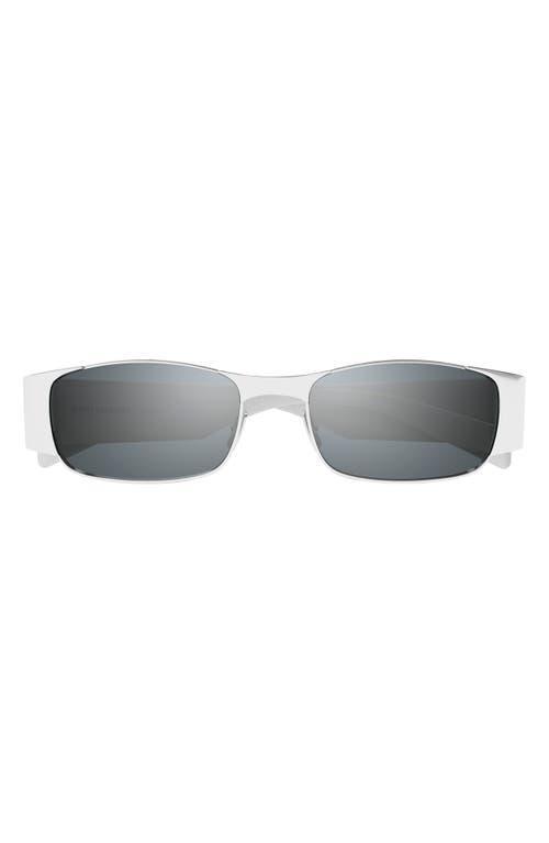 SAINT LAURENT 54mm Rectangular Sunglasses In Silver Product Image