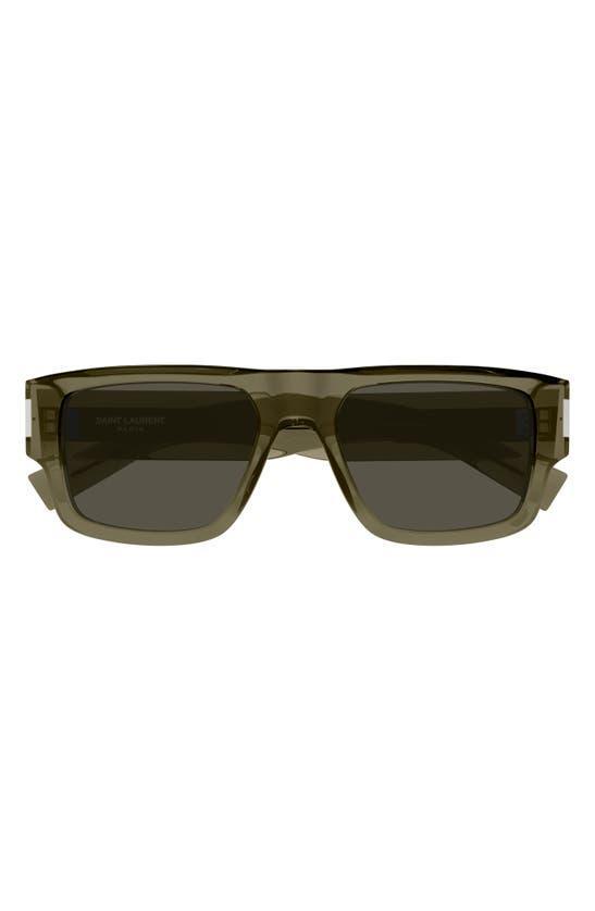 SAINT LAURENT 54mm Square Sunglasses In Taupe Product Image