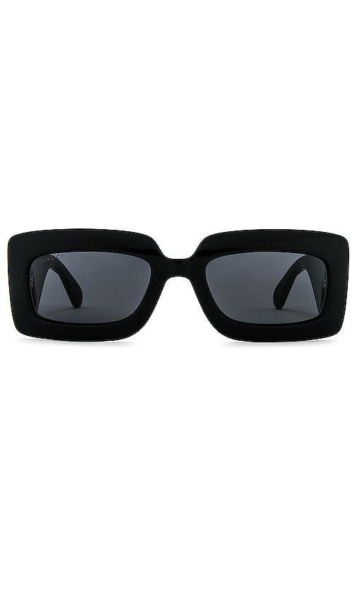 Oversized Rectangular Acetate Sunglasses Product Image