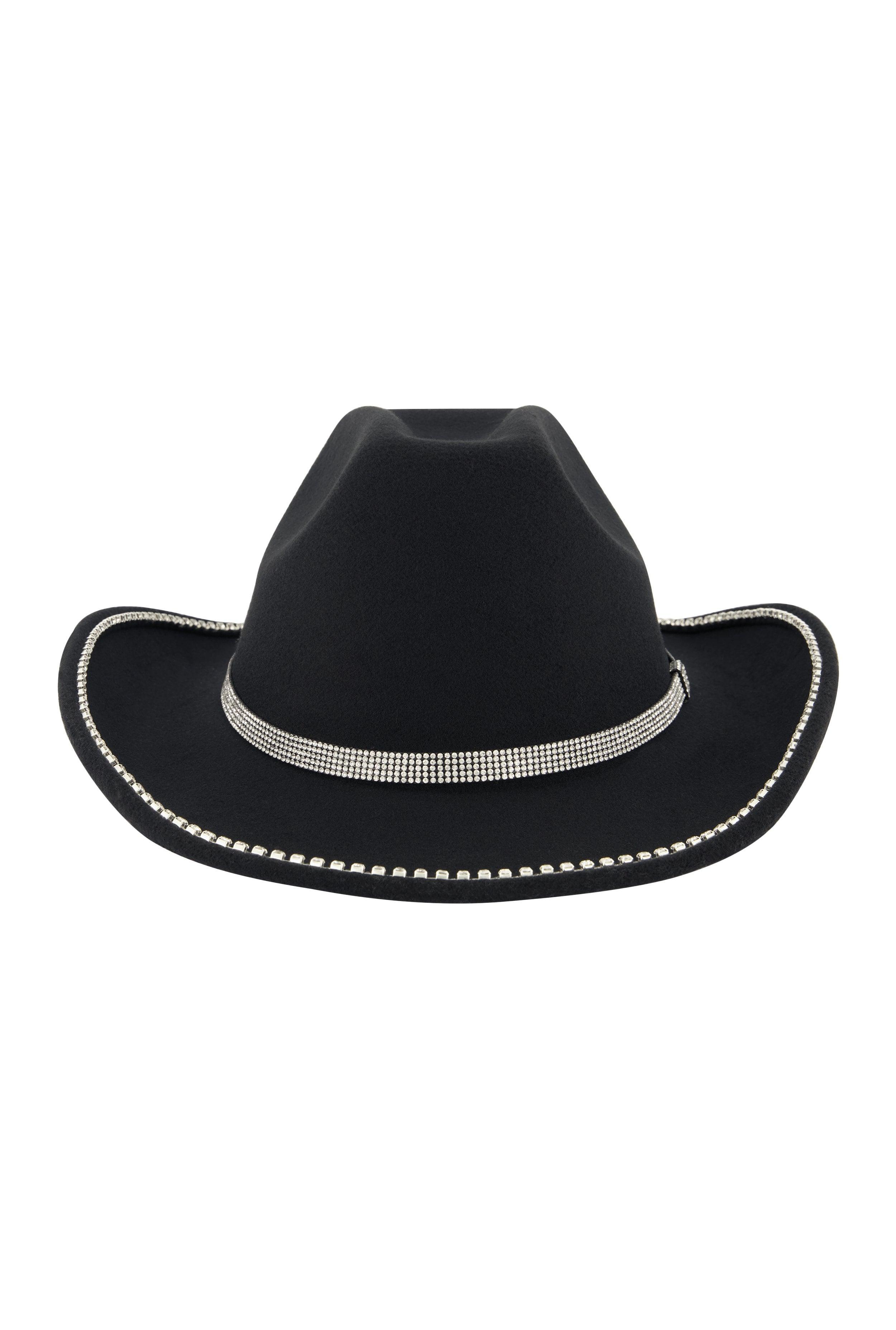 Rhinestone Trim Cowboy Hat Female Product Image