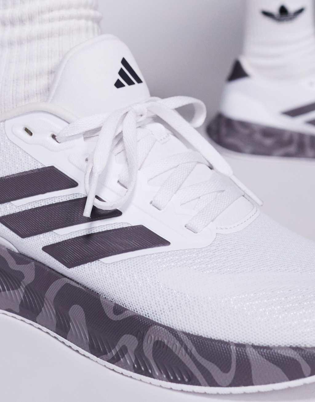 adidas Performance Runfalcon 5 sneakers in white and black Product Image