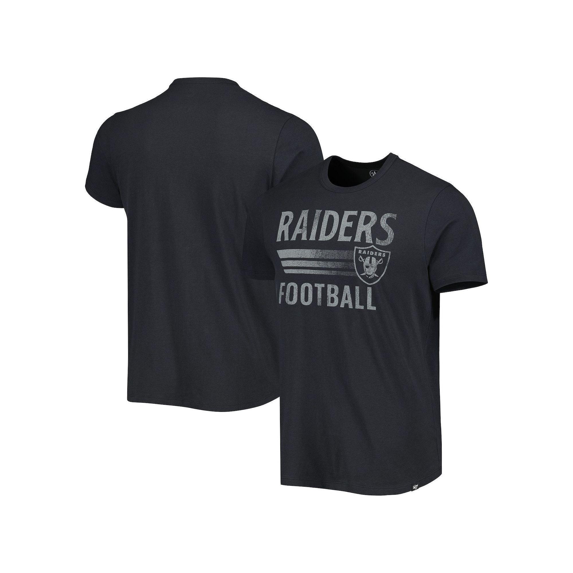 Men's '47 Black Las Vegas Raiders Wordmark Rider Franklin T-Shirt,  Product Image