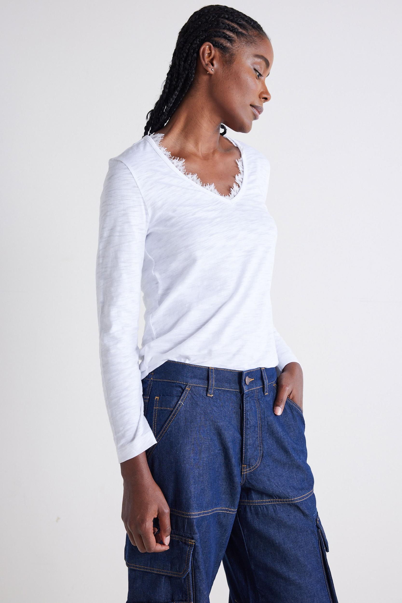 Out from Under Lace Trim Long Sleeve Product Image