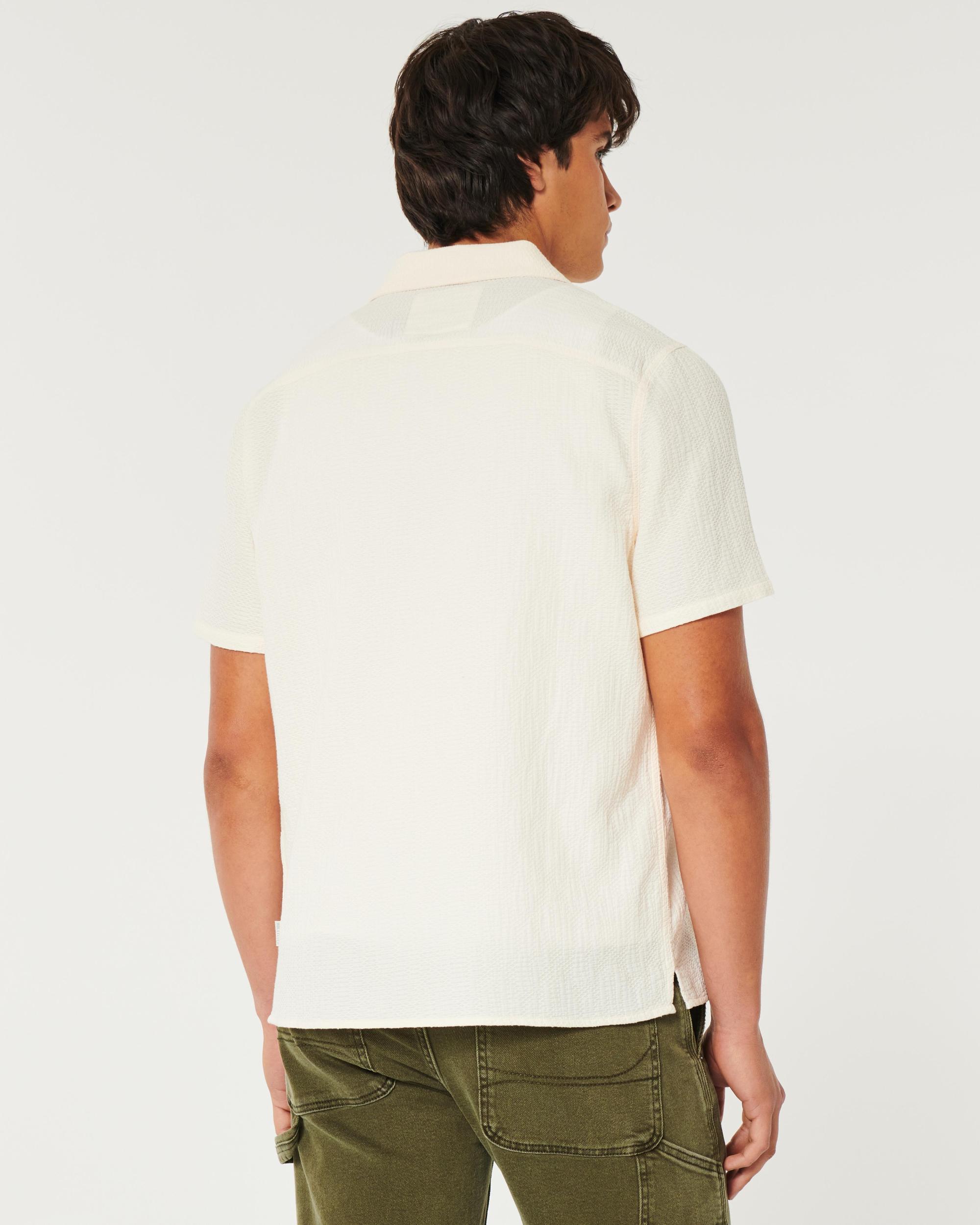 Relaxed Textured Short-Sleeve Shirt Product Image