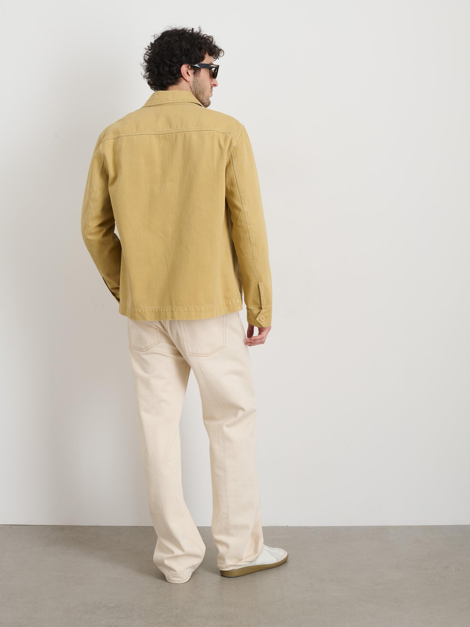 Garment Dyed Work Jacket in Recycled Denim Product Image