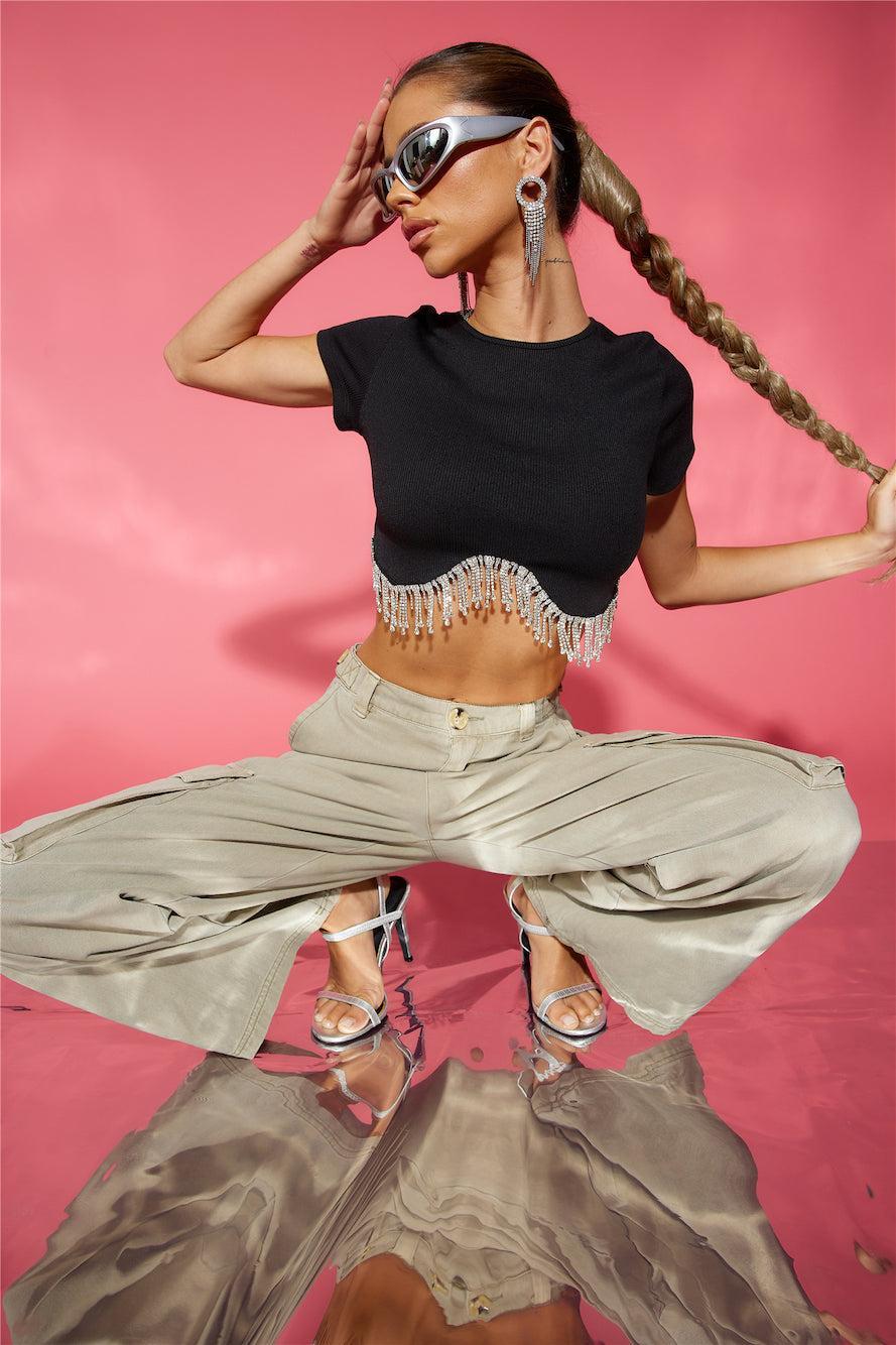 More Sparkle Top Black Product Image