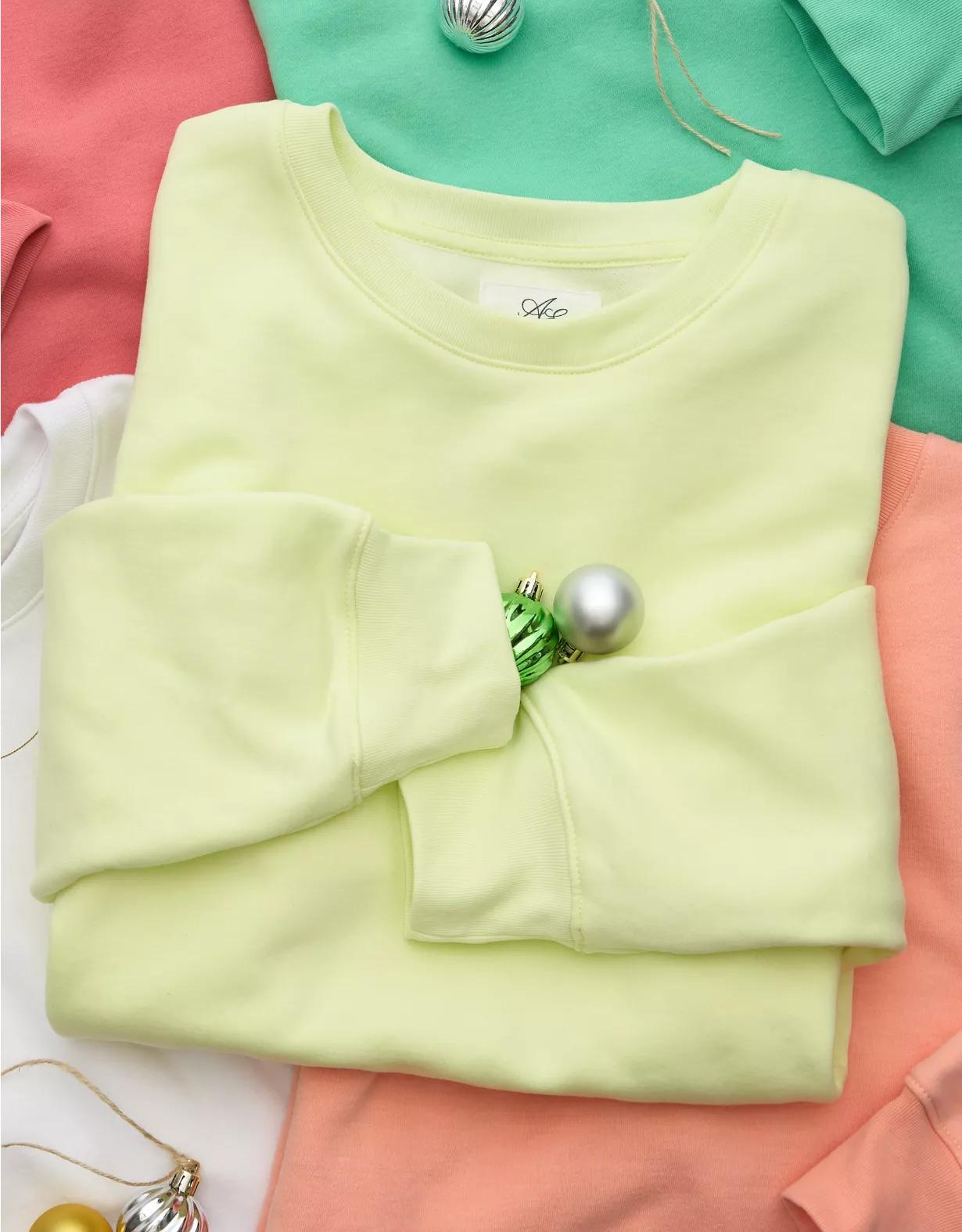 AE Everyday Luxe Crew Neck Sweatshirt Product Image