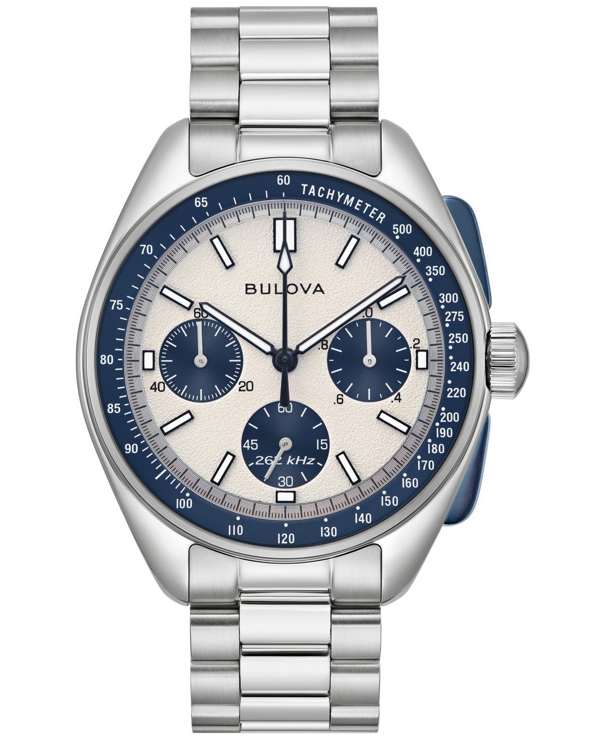 Bulova Mens Lunar Pilot Quartz Chronograph Stainless Steel Bracelet Watch Product Image