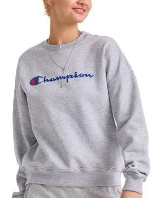 Champion Womens Logo Fleece Crewneck Sweatshirt Product Image