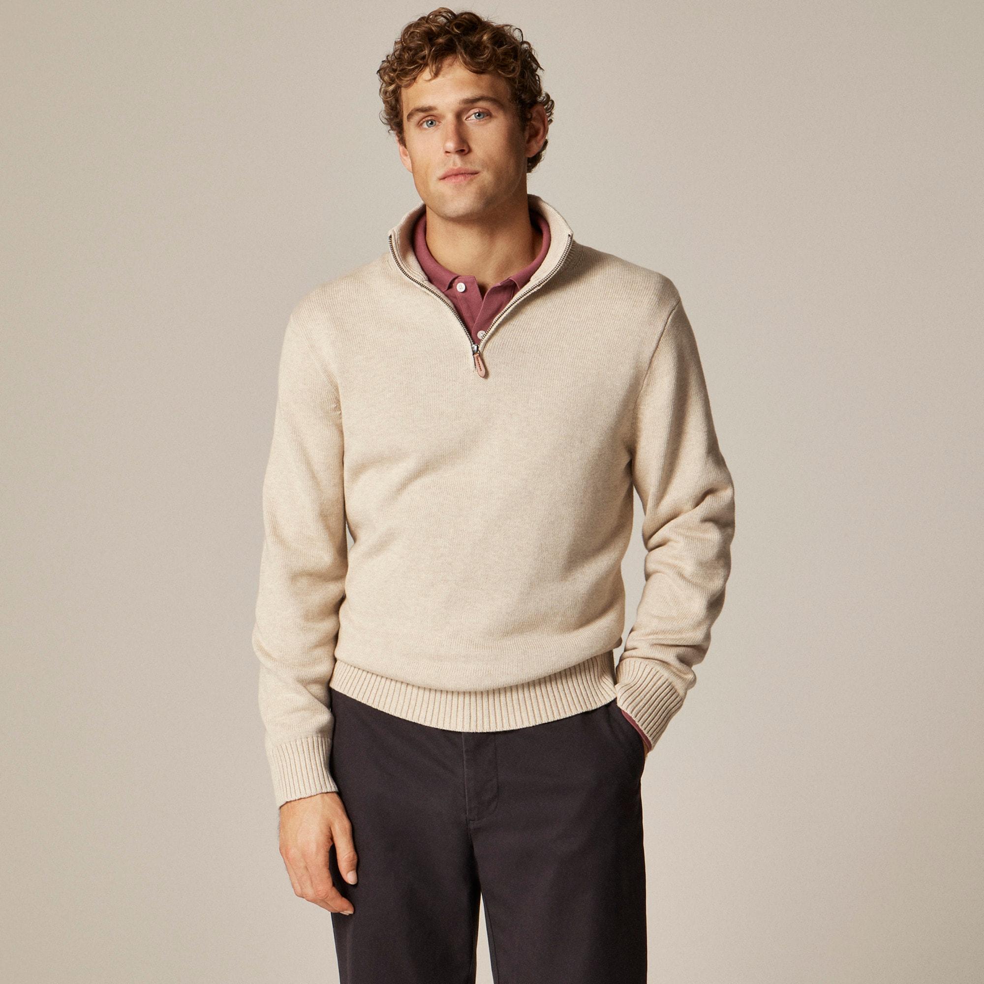 Heritage cotton half-zip sweater Product Image