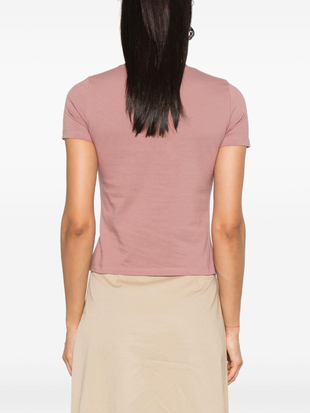 CHLOÉ Cotton Jersey Fitted T-shirt In Pink & Purple Product Image