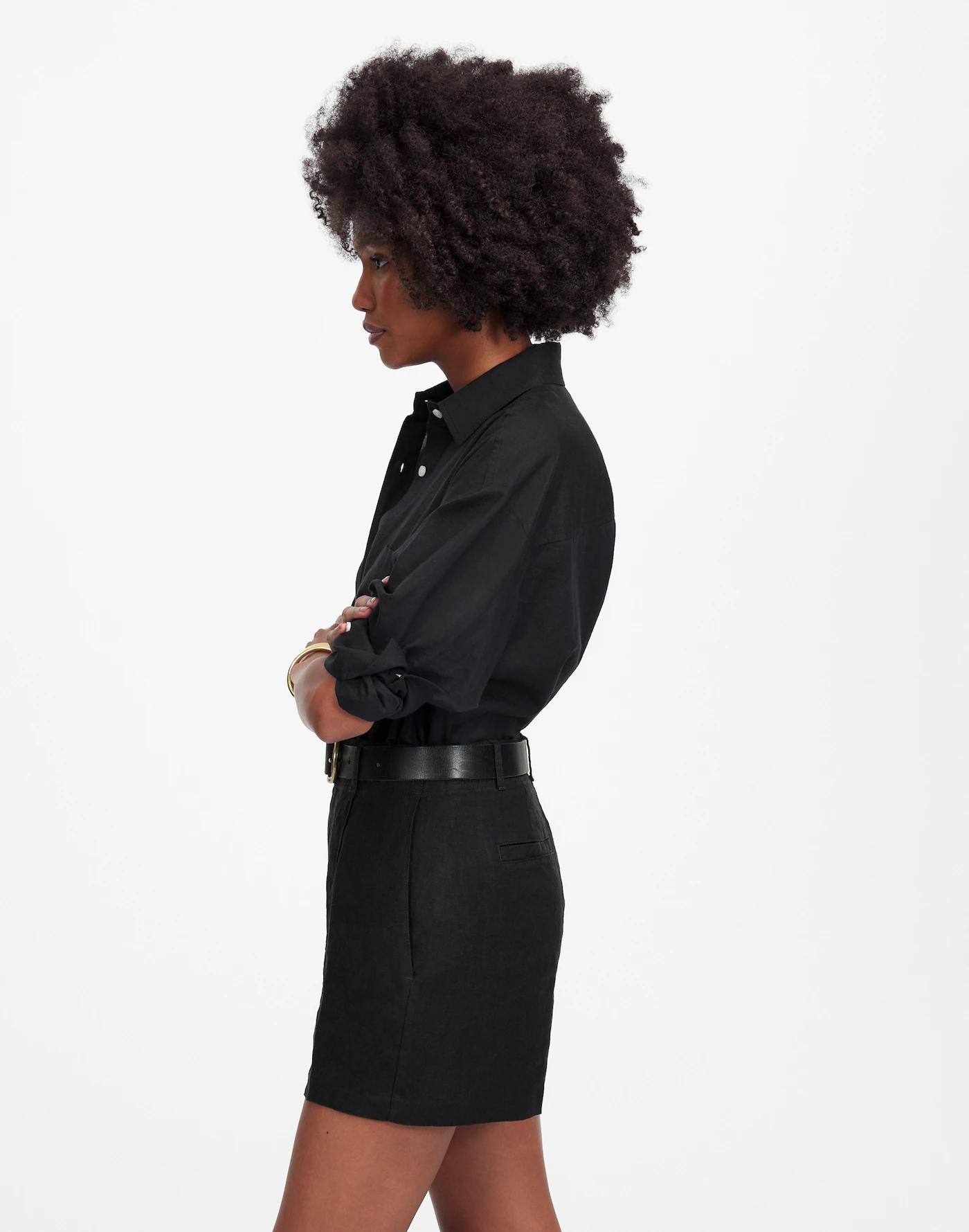 Pintucked Shorts in 100% Linen Product Image