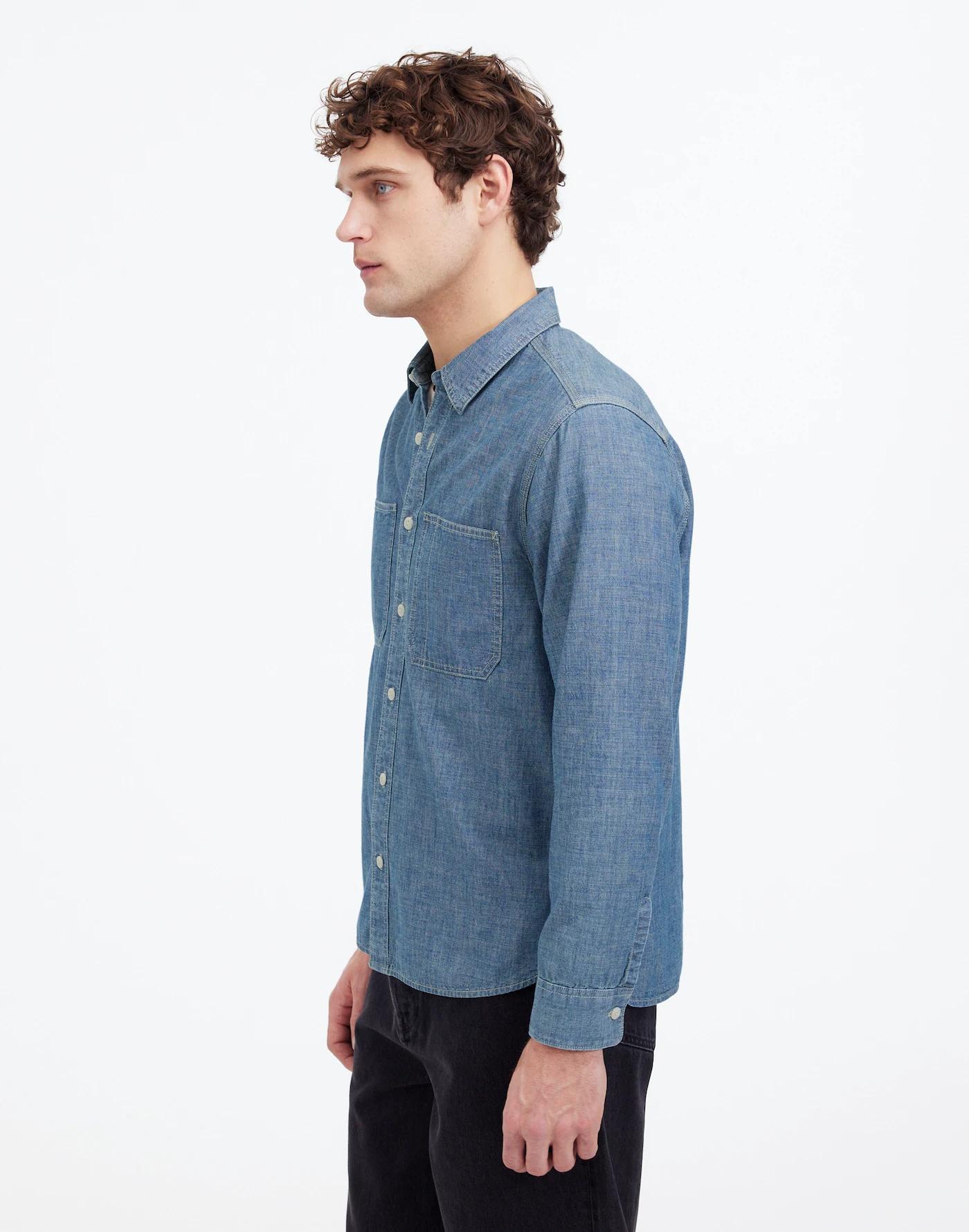 Button-Up Shirt in Japanese Chambray Product Image