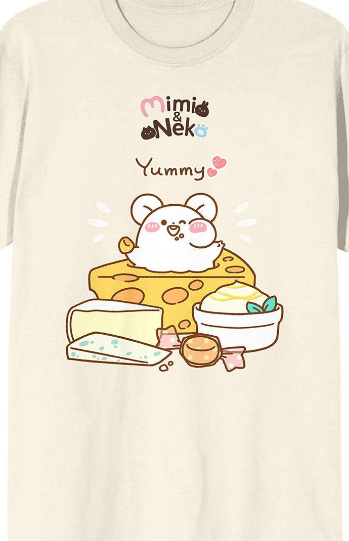 Men's Mimi & Neko Nezu Eating T-Shirt Product Image