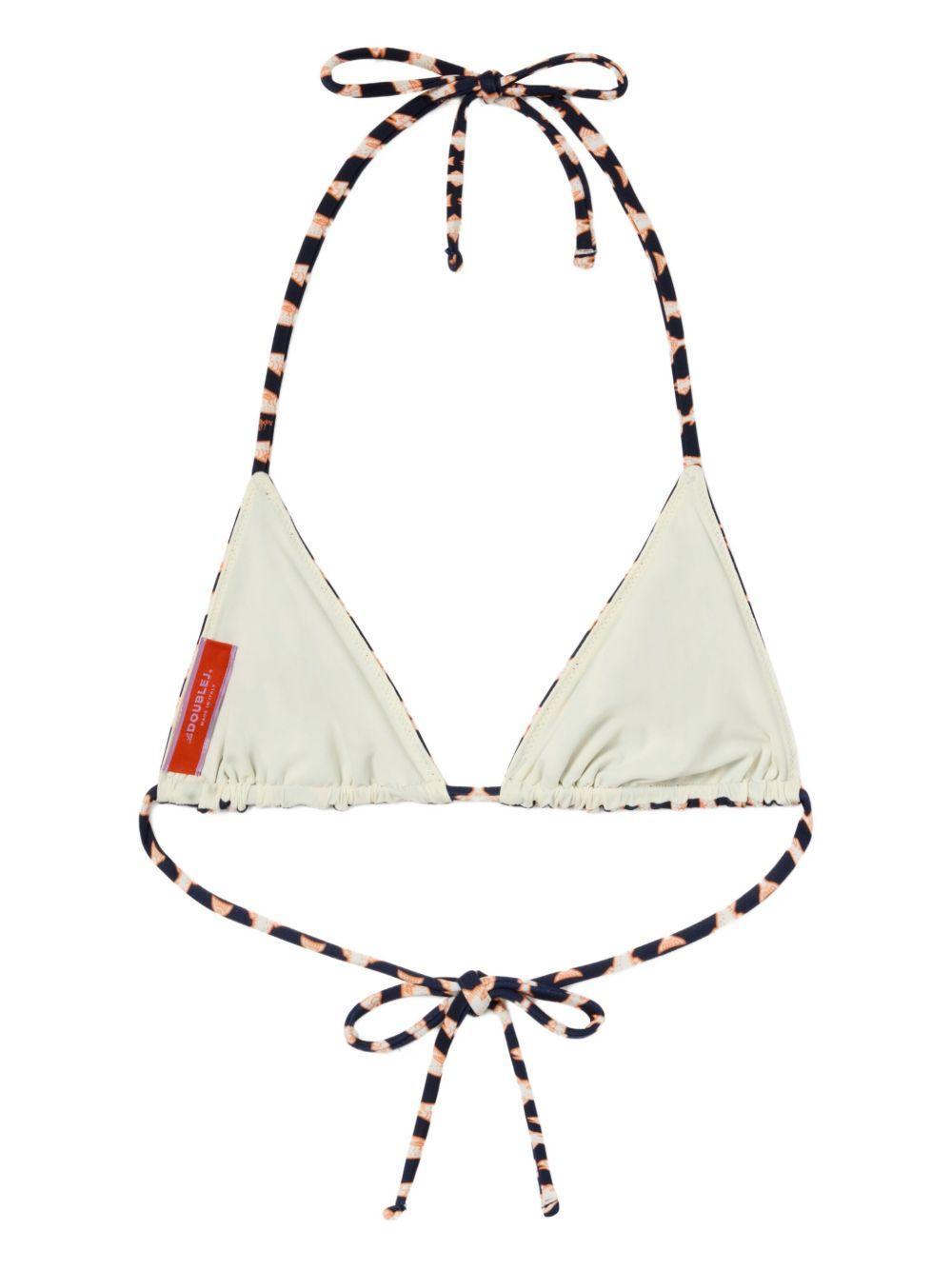 fish-print triangle bikini top Product Image